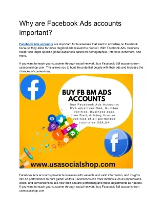 Facebook Ads accounts