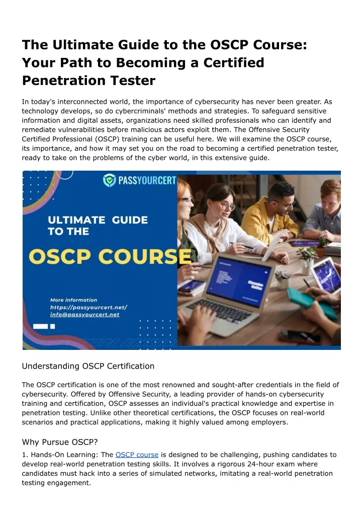 the ultimate guide to the oscp course your path