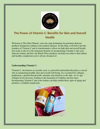 The Power of Vitamin C Benefits for Skin and Overall Health