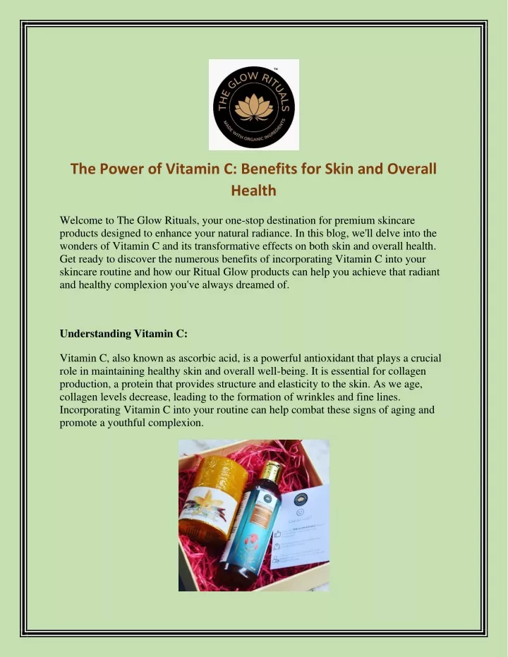 the power of vitamin c benefits for skin