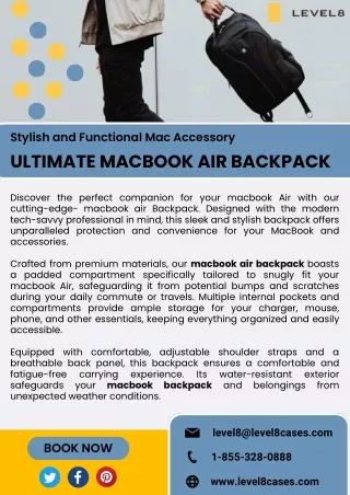 Ultimate MacBook Air Backpack Stylish and Functional Mac Accessory