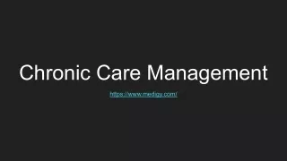 Digital Healthcare Innovation _ Chronic Care Management