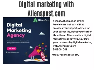 Digital marketing with Alienspost.com
