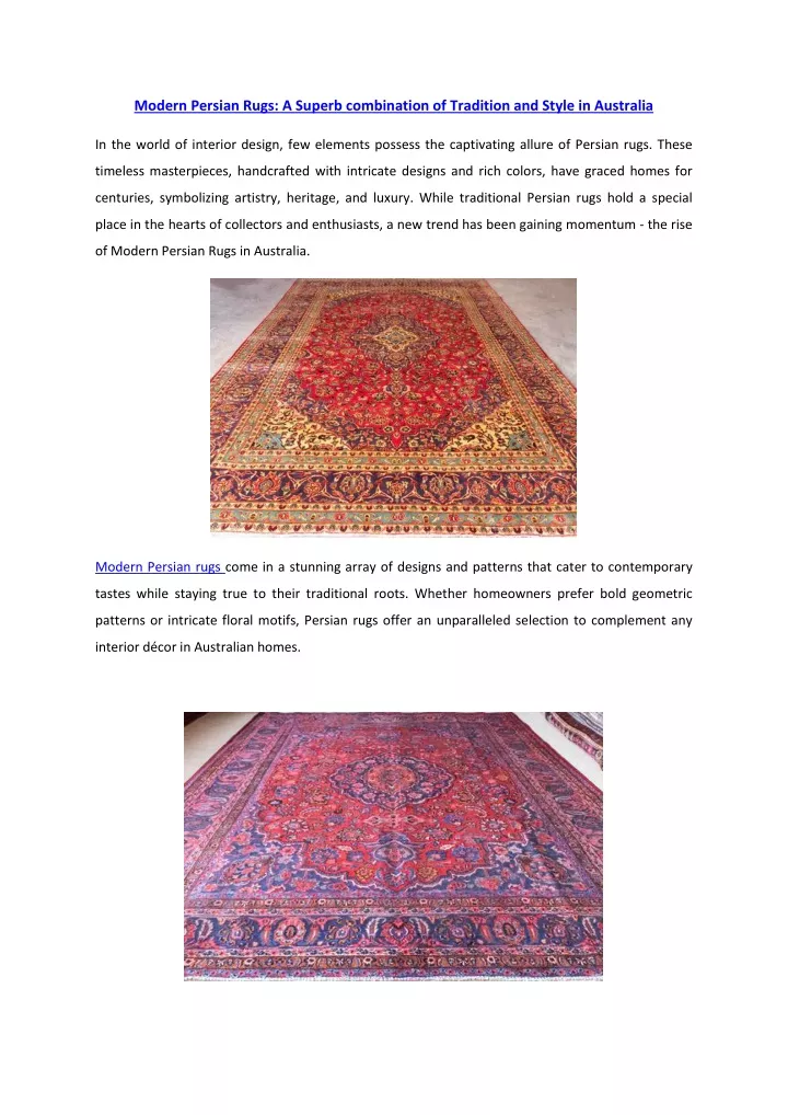 modern persian rugs a superb combination