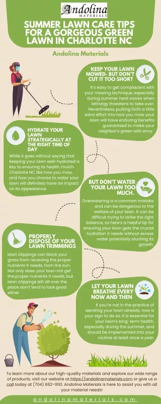 Summer Lawn Care Tips for a Gorgeous Green Lawn in Charlotte NC -  Andolina Materials