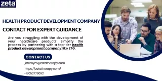 Health Product Development Company: Contact for Expert Guidance
