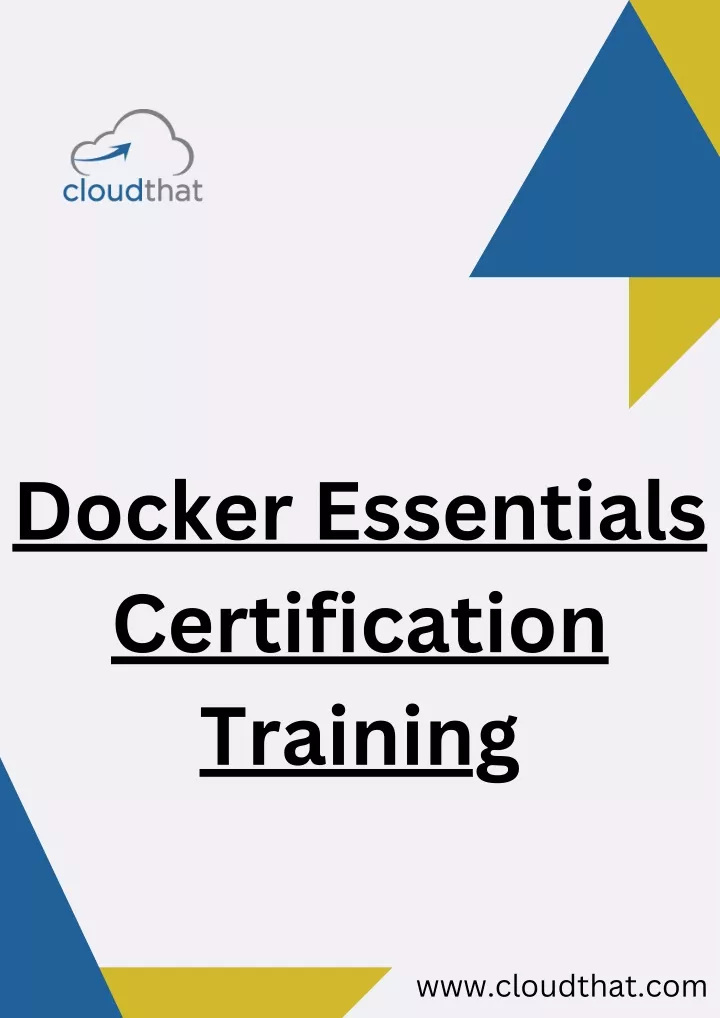 docker essentials certification training