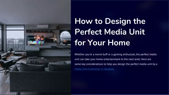how to design the perfect media unit for your home