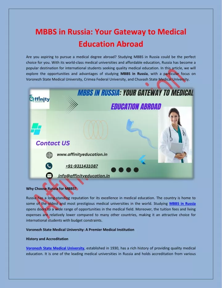 mbbs in russia your gateway to medical education