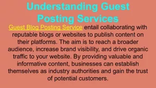 Understanding Guest Posting Services