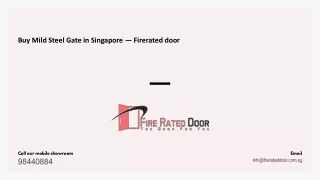 Buy Mild Steel Gate in Singapore — Firerated door