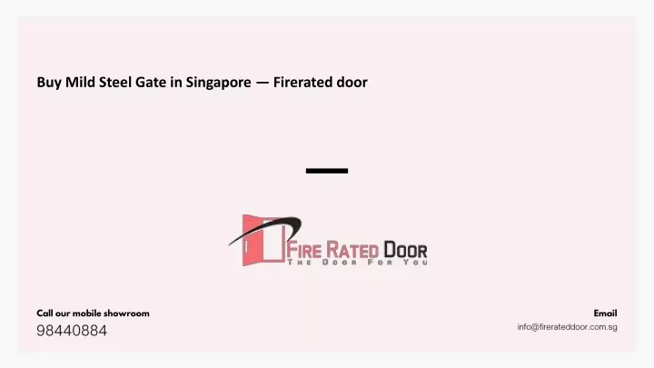 buy mild steel gate in singapore firerated door