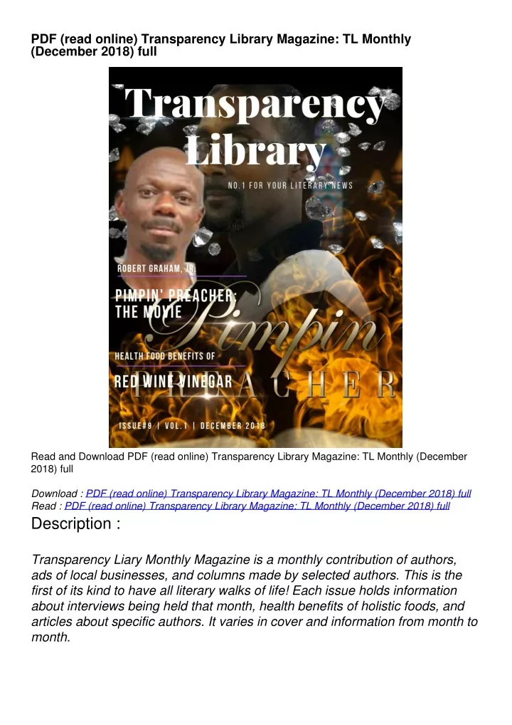 pdf read online transparency library magazine