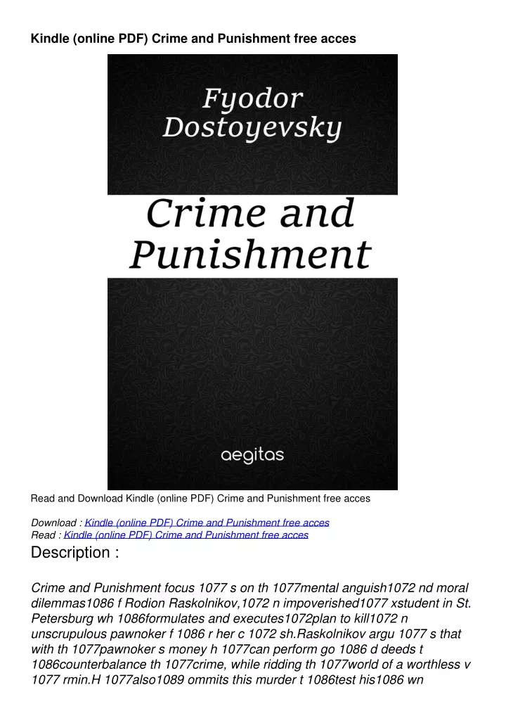 kindle online pdf crime and punishment free acces