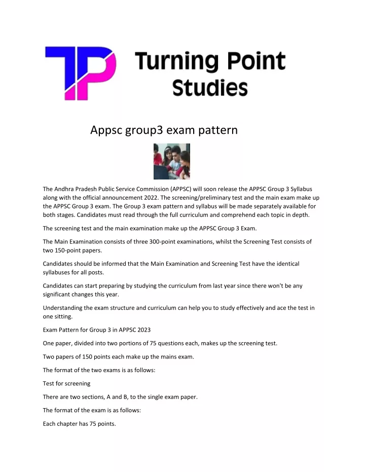 appsc group3 exam pattern