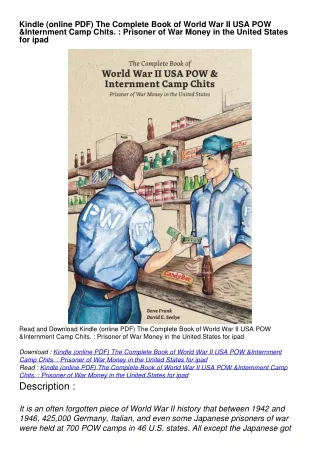 Kindle (online PDF) The Complete Book of World War II USA POW & Internment Camp Chits. : Prisoner of War Money in the Un