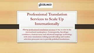 Professional Translation Services to Scale Up Internationally