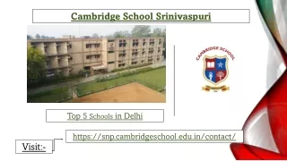 cambridge school srinivaspuri