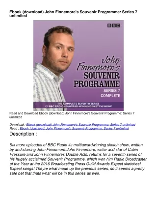 Ebook (download) John Finnemore's Souvenir Programme: Series 7 unlimited