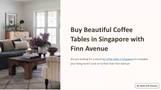 Exquisite Coffee Table Designs Singapore | Discover Elegance at Finn Avenue