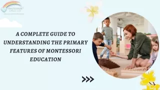 A Complete Guide to Understanding the Primary Features of Montessori Education