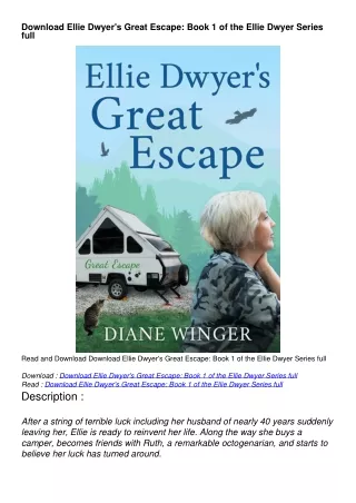 Download Ellie Dwyer's Great Escape: Book 1 of the Ellie Dwyer Series full