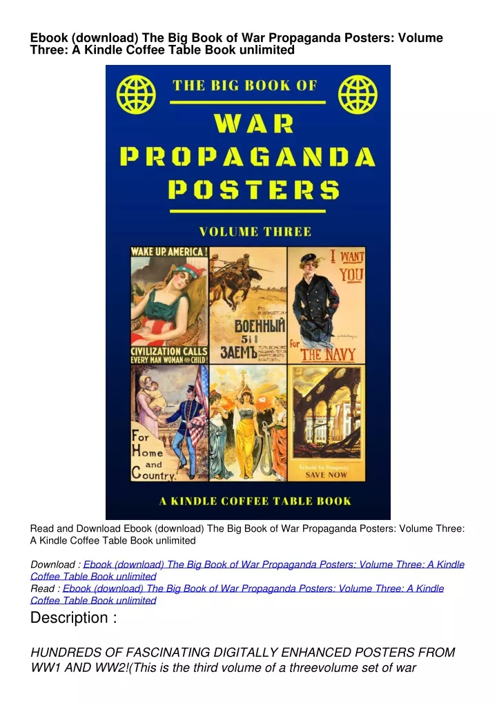 ebook download the big book of war propaganda