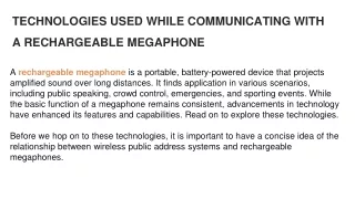 Wireless Public Address Systems And Megaphones: How Are They Related?