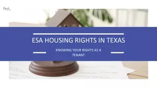 ESA Housing Rights in Texas: Knowing Your Rights as a Tenant