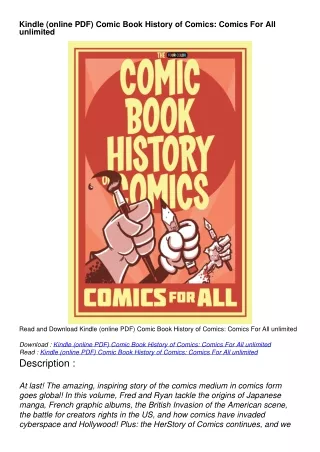 Kindle (online PDF) Comic Book History of Comics: Comics For All unlimited