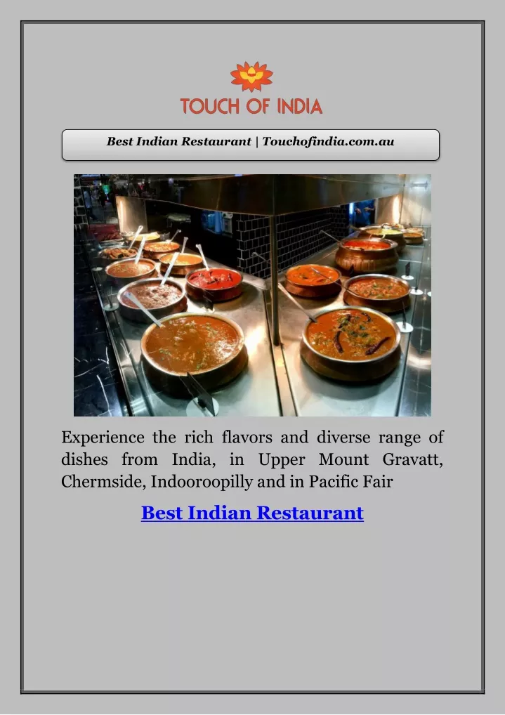 best indian restaurant touchofindia com au