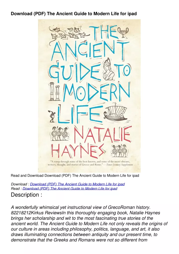 download pdf the ancient guide to modern life