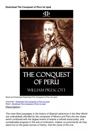 Download The Conquest of Peru for ipad
