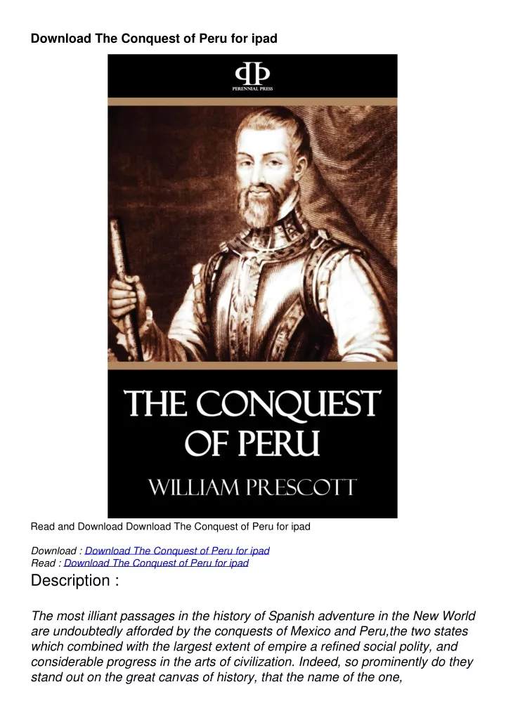 download the conquest of peru for ipad