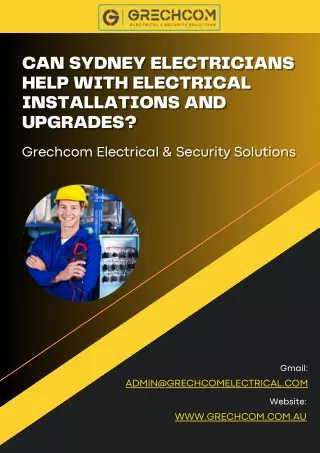 Can Sydney Electricians Help with Electrical Installations and Upgrades
