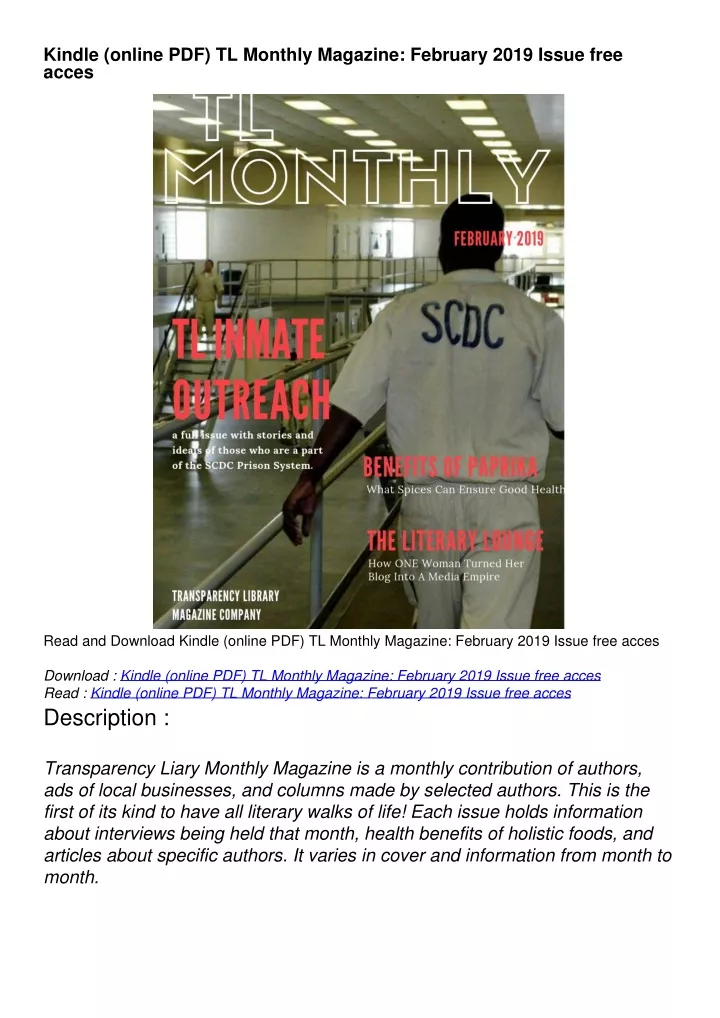 kindle online pdf tl monthly magazine february