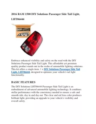 2016 ram 1500 diy solutions passenger side tail