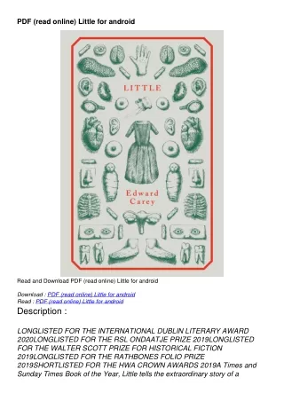 PDF (read online) Little for android