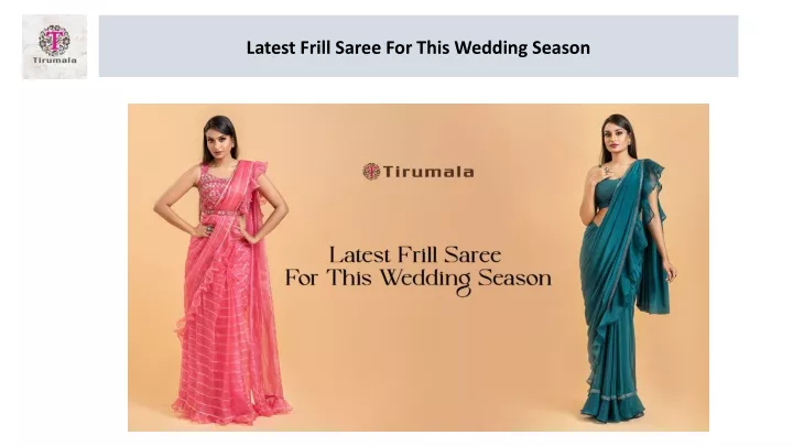 latest frill saree for this wedding season