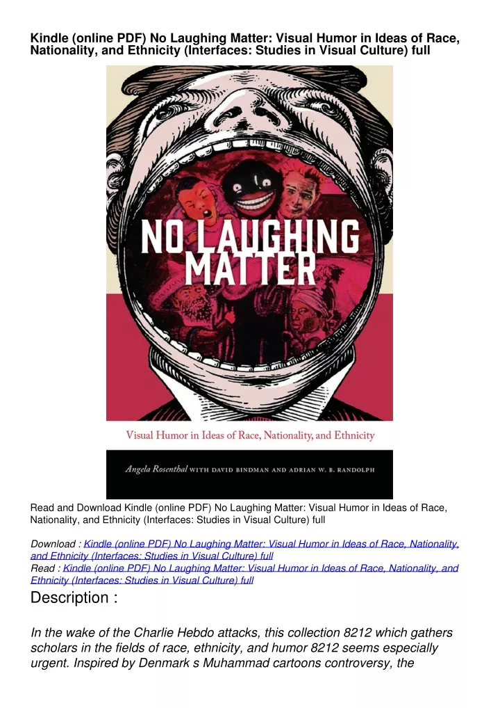 kindle online pdf no laughing matter visual humor