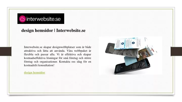 design hemsidor interwebsite se