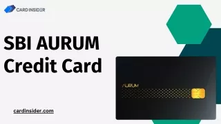 SBI AURUM Credit Card