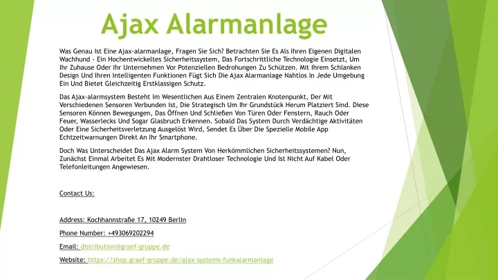 ajax alarmanlage