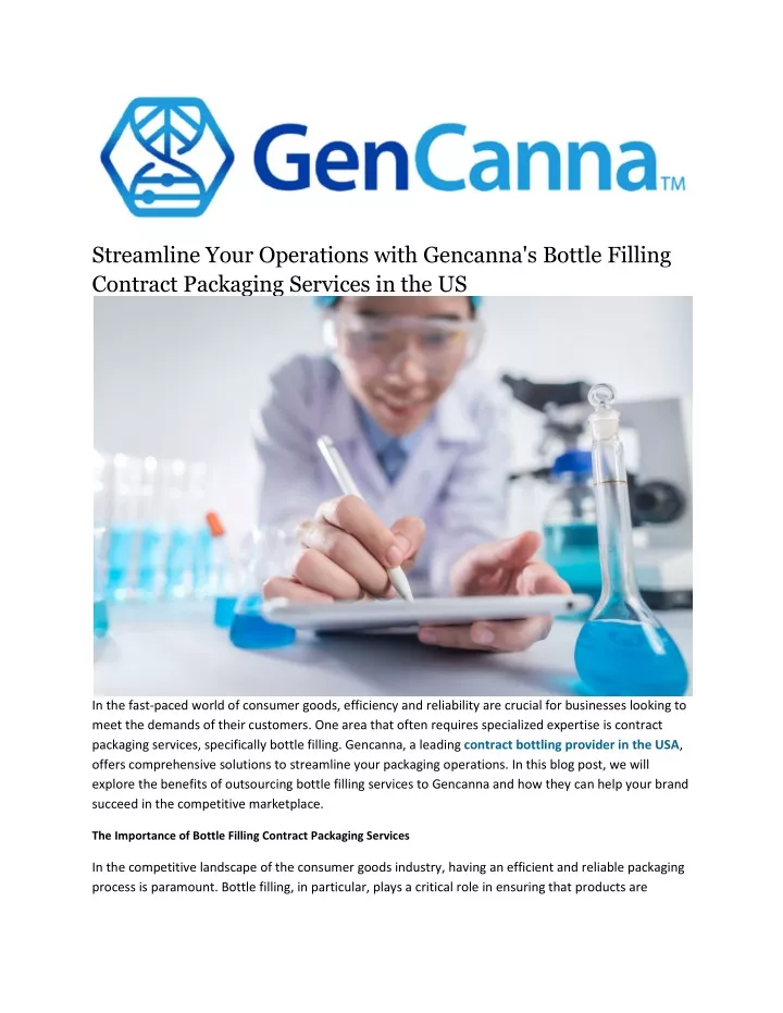 streamline your operations with gencanna s bottle