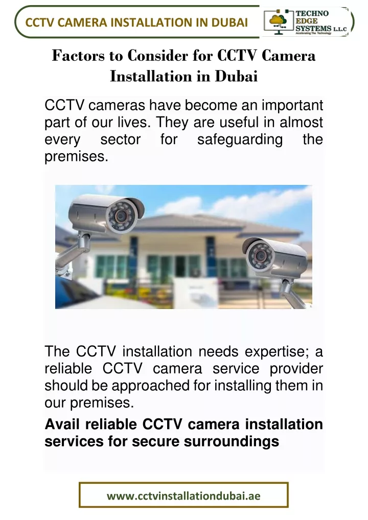 cctv camera installation in dubai