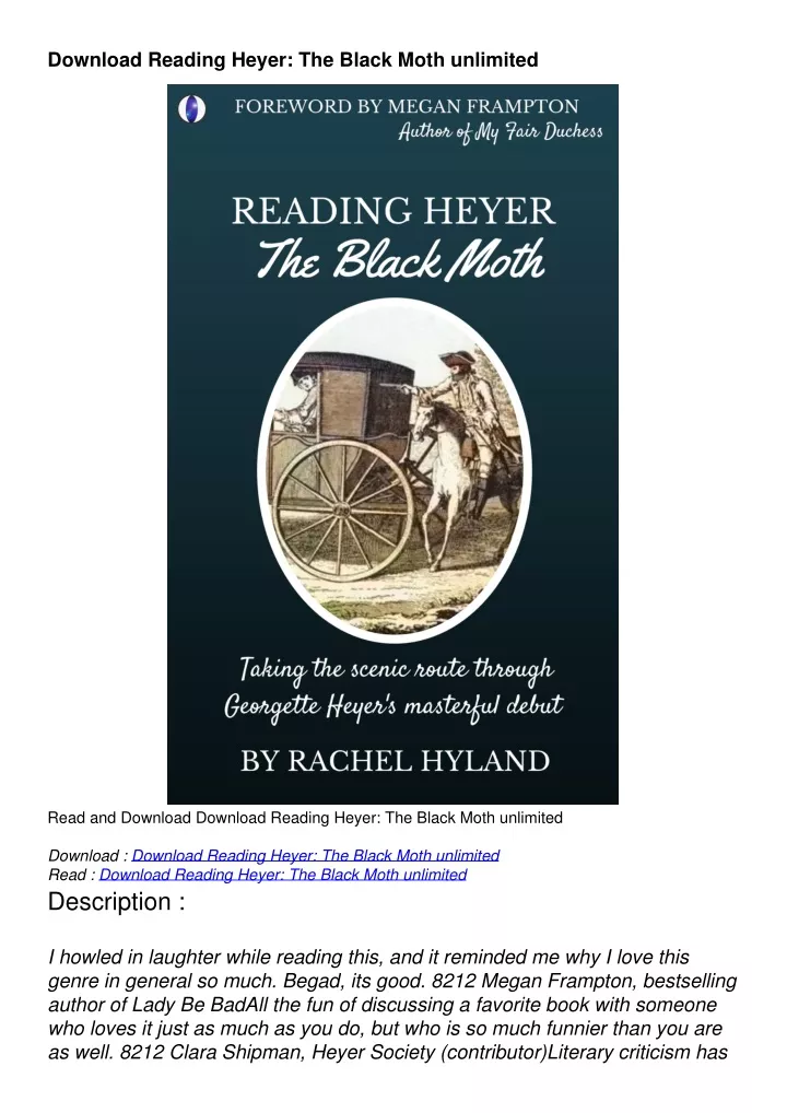 download reading heyer the black moth unlimited