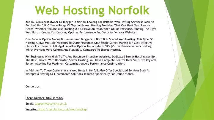 web hosting norfolk