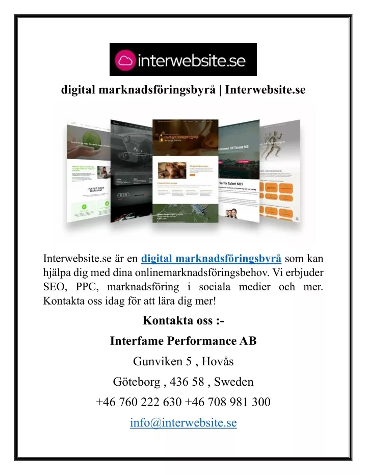 digital marknadsf ringsbyr interwebsite se