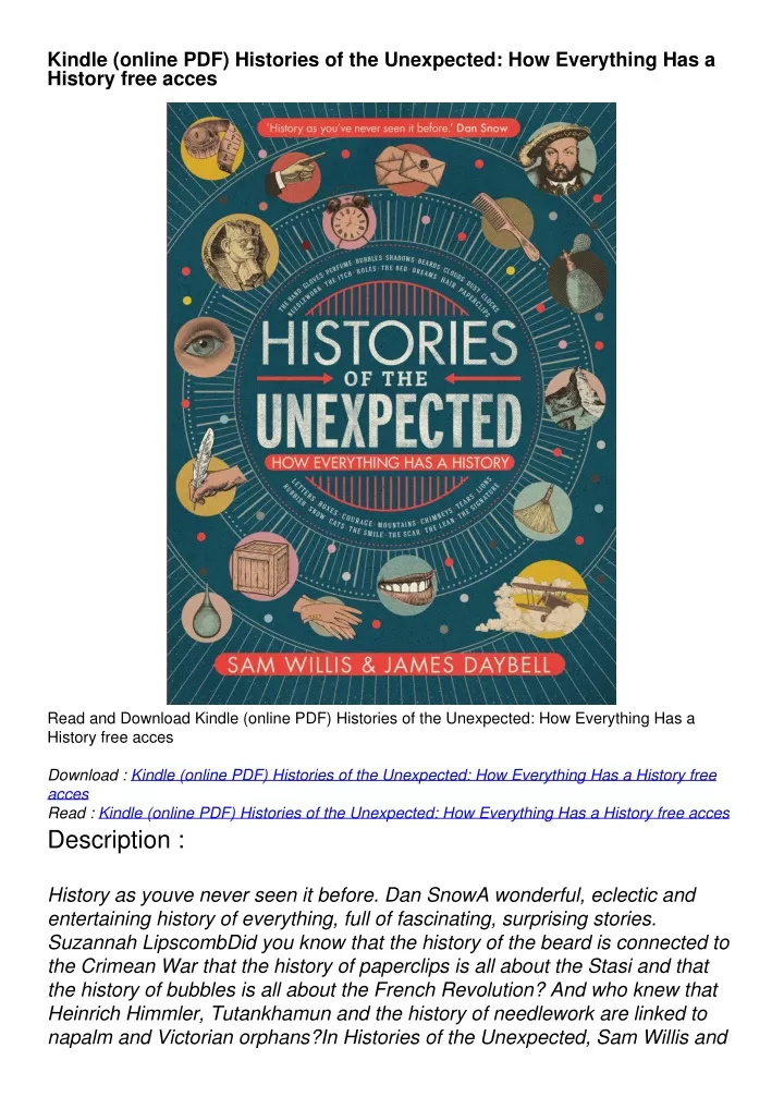 kindle online pdf histories of the unexpected