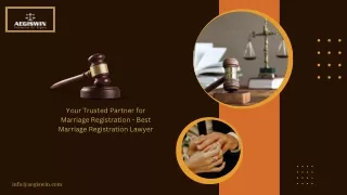 Best Marriage Registration Lawyer